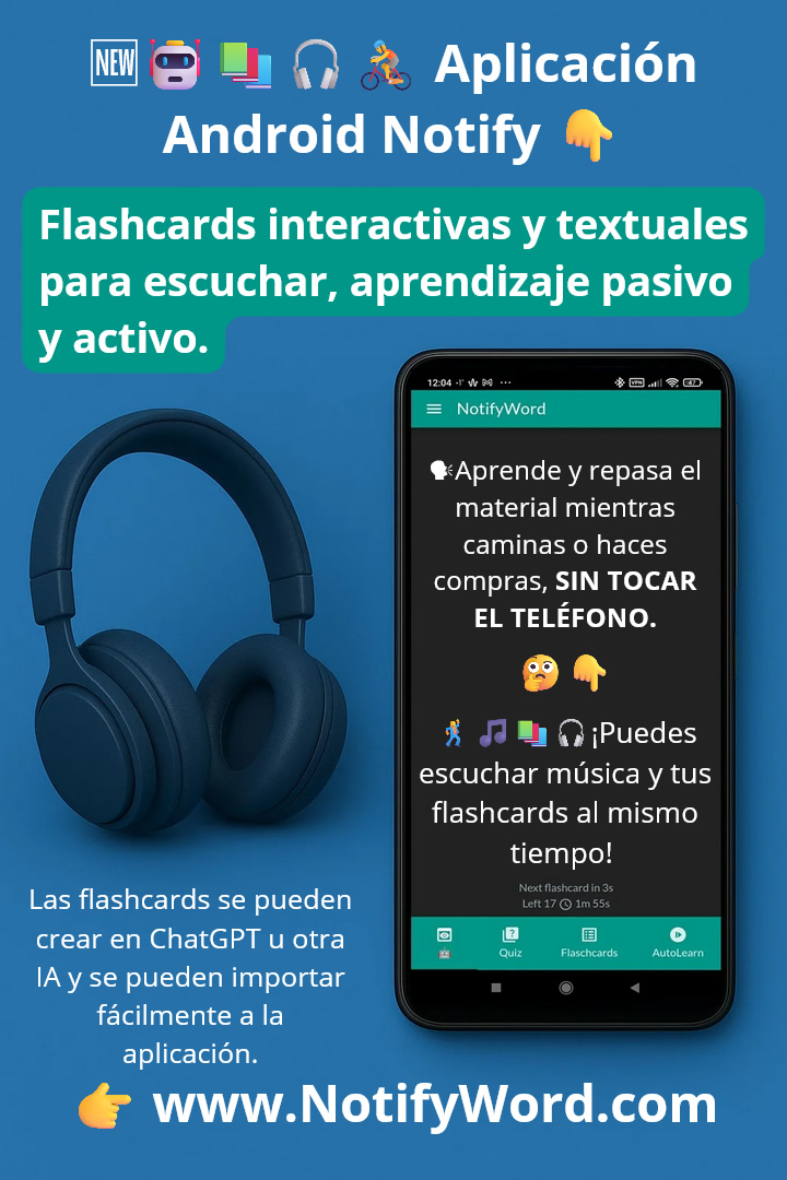 TARJETAS DIDÁCTICAS interactivas y textuales para escuchar y para el aprendizaje pasivo y activo.